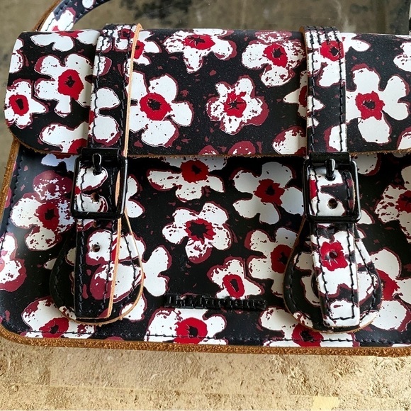 Dr. Martens Black and Red Crossbody Bag - Picture 3 of 10